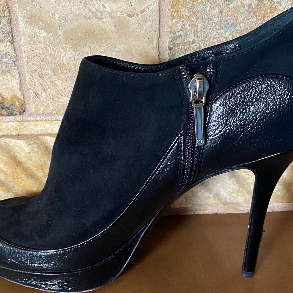 Christian Dior Suede with Embroidered Detail Black Booties 10.5 - Picture 6 of 16